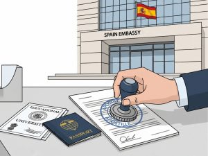 اطلاعیه کارگزاری سفارت اسپانیا برای لگالایز مدارک